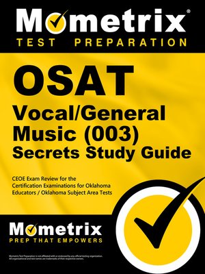 cover image of OSAT Vocal/General Music (003) Secrets Study Guide